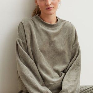 H&M Ribbed Velour Sweater (M)
